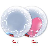 П BUBBLE DECO 24" Сердца элегантные
