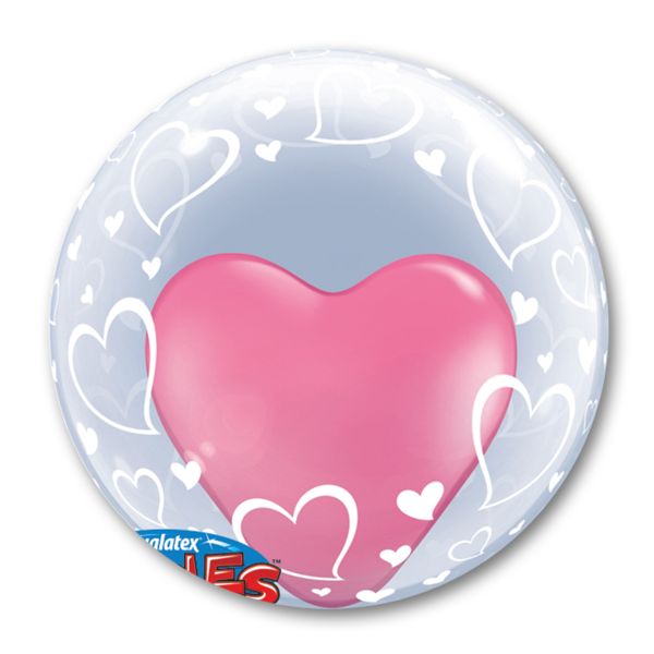П BUBBLE DECO 24" Сердца элегантные