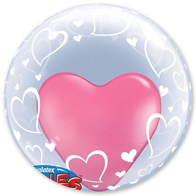 П BUBBLE DECO 24" Сердца элегантные