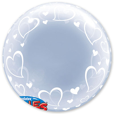 П BUBBLE DECO 24" Сердца элегантные