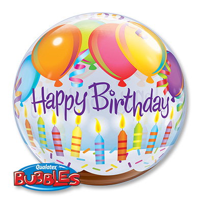 П BUBBLE 22" HB Торт со свечками Шары П BUBBLE 22" HB Торт со свечками Шары