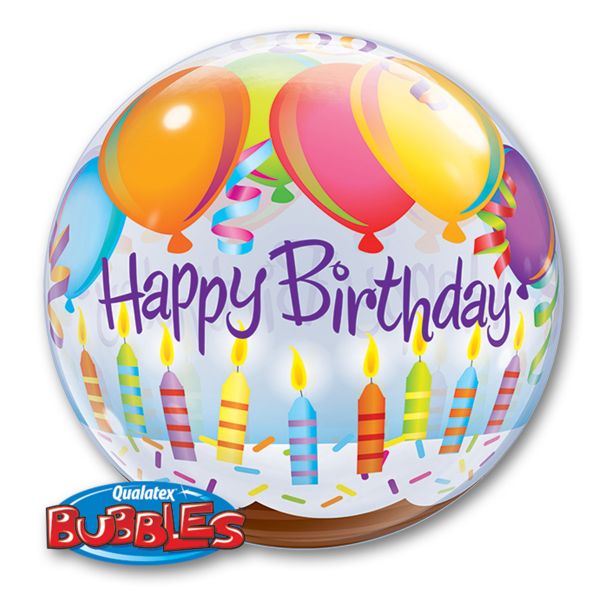 П BUBBLE 22" HB Торт со свечками Шары П BUBBLE 22" HB Торт со свечками Шары