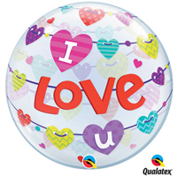 П BUBBLE 22" ILY Гирлянда Сердца