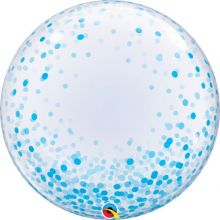 П BUBBLE DECO 24" Конфетти голубое