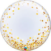 П BUBBLE DECO 24" Конфетти золотое