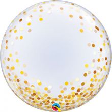 П BUBBLE DECO 24" Конфетти золотое