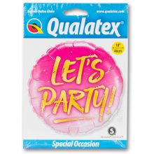 П 18" LET'S PARTY на розовом