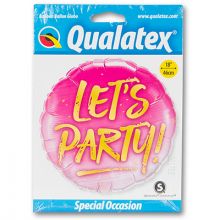 П 18" LET'S PARTY на розовом