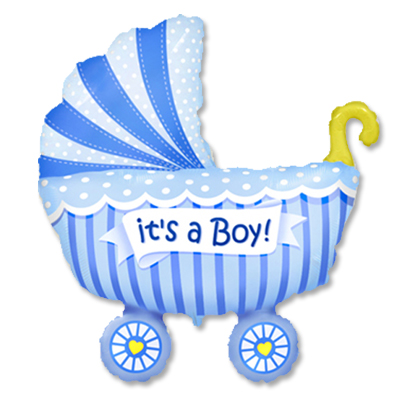  Коляска детская голубая/FM