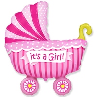  Коляска детская розовая/FM