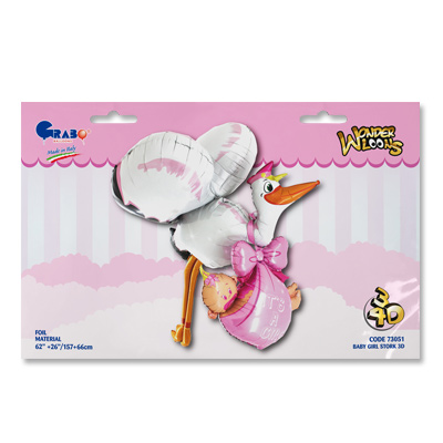  Аист и малыш девочка