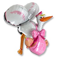  Аист и малыш девочка