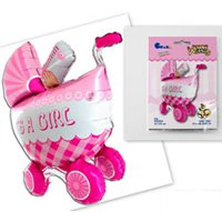  Коляска детская розовая