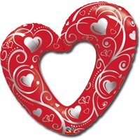  Сердце Вензель Red