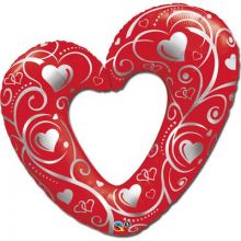  Сердце Вензель Red