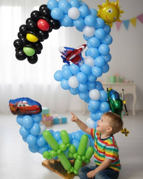 Цифра из шаров тачки