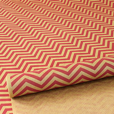 Бумага Крафт Шеврон розовый 0,7х10м