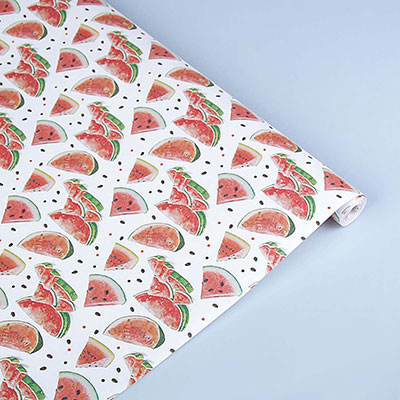 Бумага Крафт белая Арбуз 0,5х10м