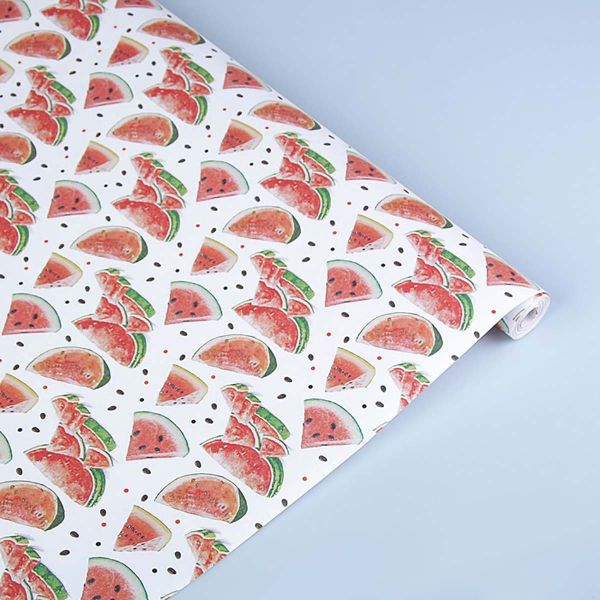 Бумага Крафт белая Арбуз 0,5х10м