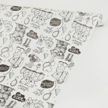 Бумага Крафт белая Мишки 0,7х10м