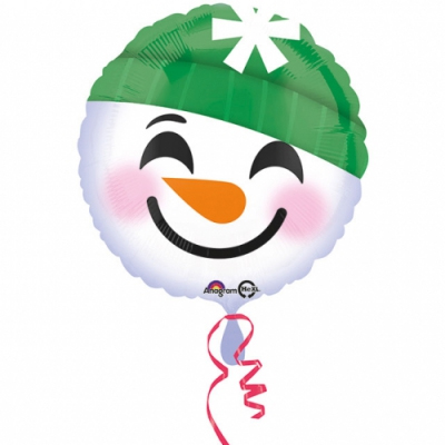 А 18" Улыбка Смайлик снеговик S40