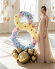 Цифра из шаров на 8 марта