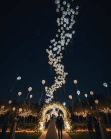 Запуск светящихся шаров