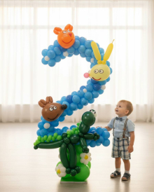 Цифра в стиле свинки для мальчика