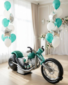 Фонтан с мотоциклом 