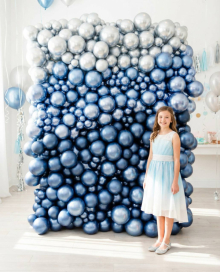 Фотозона Синий градиент хром