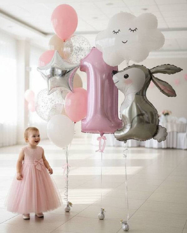 Шарики на годик девочке