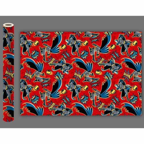 Бумага упак Бэтмен красная 69х99см 2шт