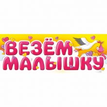 Магнит д/авто ВЕЗЕМ МАЛЫШКУ