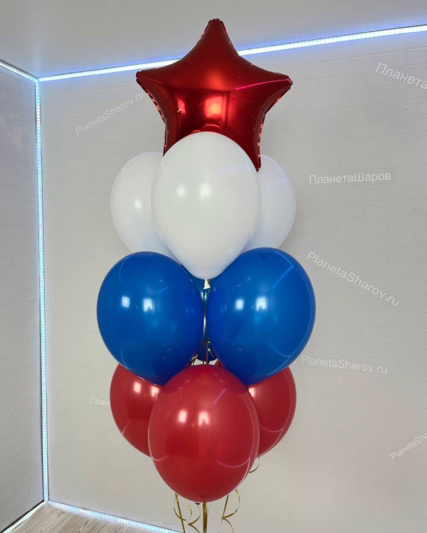 Фонтан из шаров со звездой