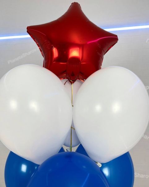 Фонтан из шаров со звездой