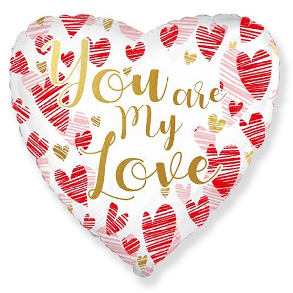 Ф 18" YOU ARE MY LOVE Сердца