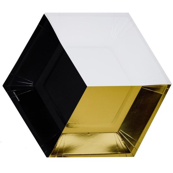 Тарелка фигурная Иллюзия 26см 6шт/G