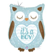  IT'S A BOY Сова голубая блеск