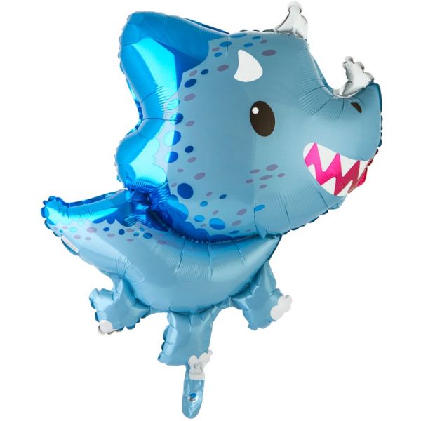  Динозавр Трицератопс голубой