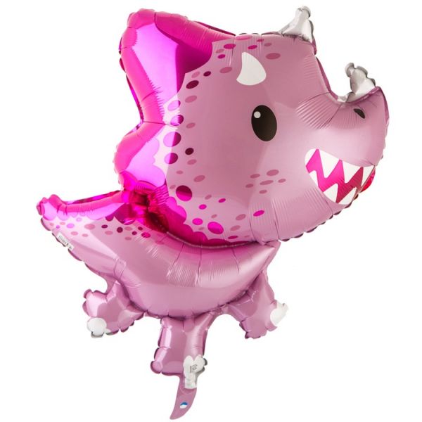  Динозавр Трицератопс розовый