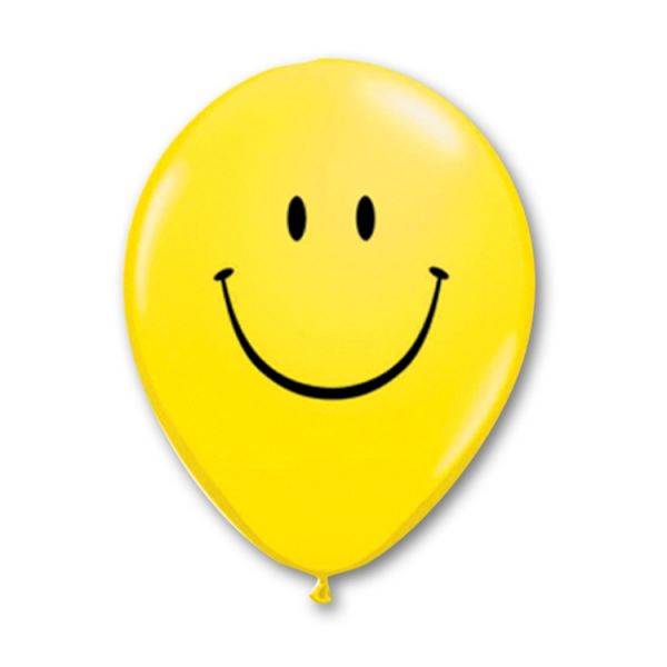 Шар 11" с рис Улыбка Yellow/Q