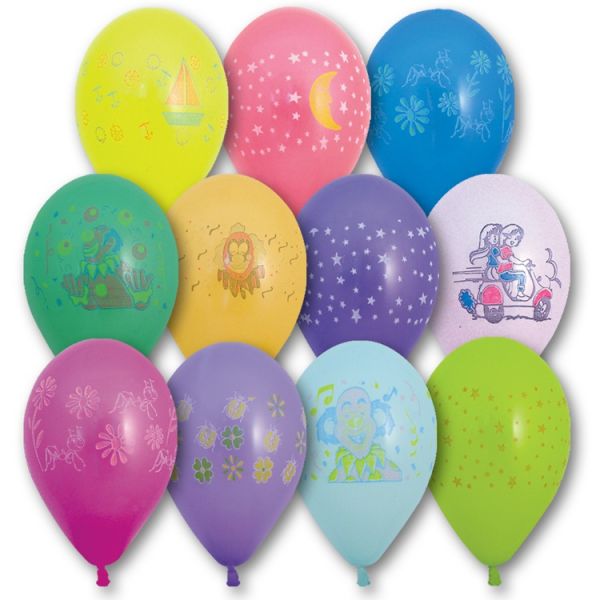 Шар 14" с рисунком ассорти