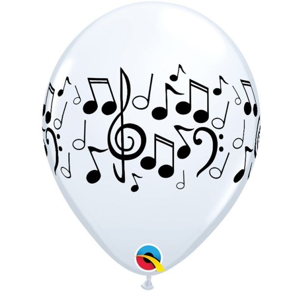 Шелк 11" Ноты Музыкальные White/Q