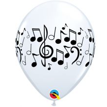 Шелк 11" Ноты Музыкальные White/Q
