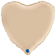Г Б/РИС СЕРДЦЕ 18" Сатин Cream