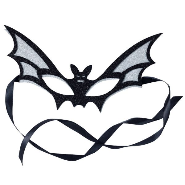 Маска Мышь летучая черно-серебр блеск