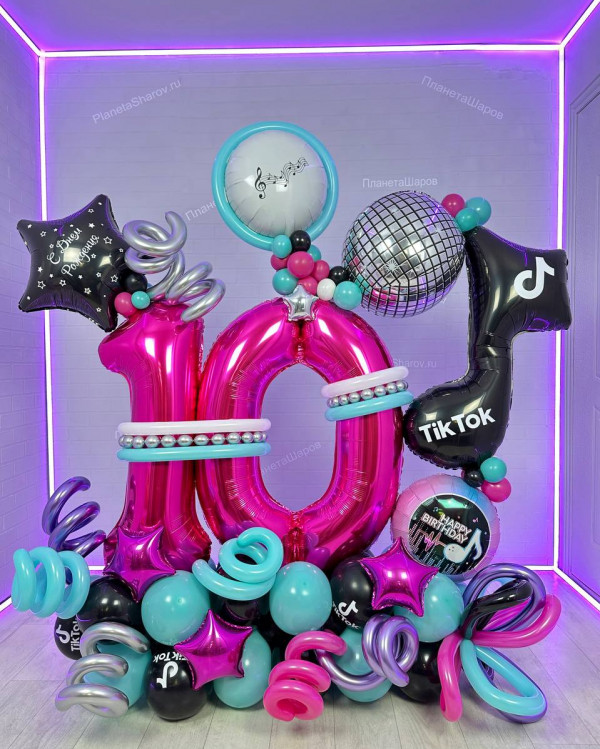 Композиция с цифрой Тик-ток