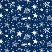 Бумага упак Звезды белые 70х100см