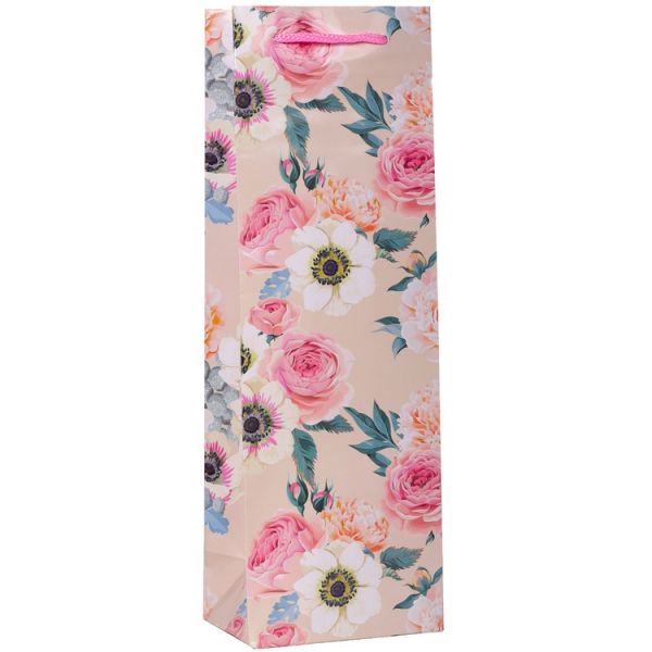 Пакет бум Цветочный принт 12х36см