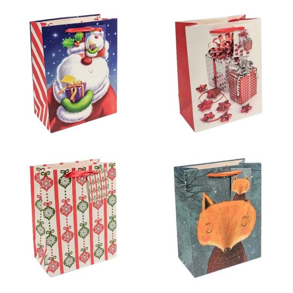 Пакет бум подар НГ Зима микс 18х23см